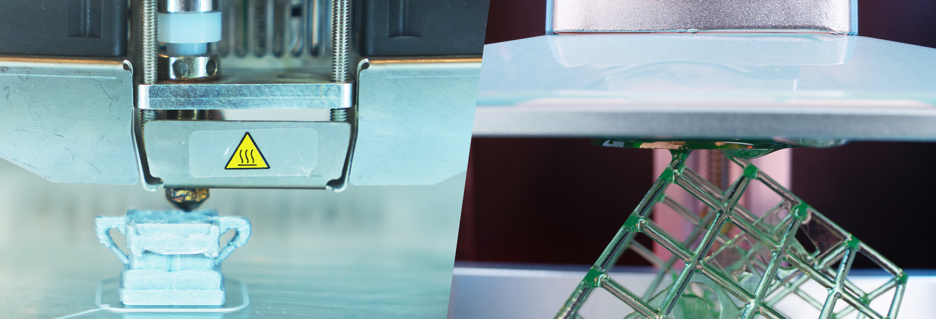 FDM und SLA Drucker nebeneinander